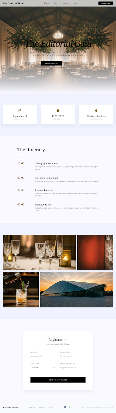 Event Page preview